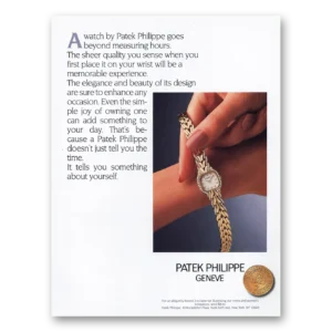 1989 Patek Philippe Watch Print Ad | Measuring Hours