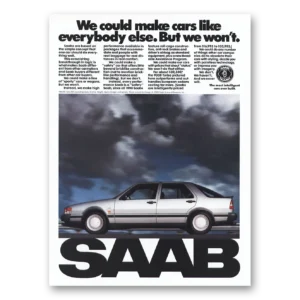 1989 Saab Print Ad | Everybody Else