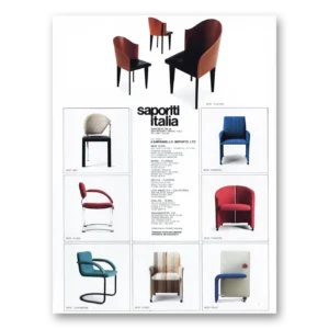 1989 Saporiti Italia Furniture Print Ad | Tuscana