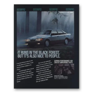 1989 Lincoln Scorpio Print Ad | Black Forest