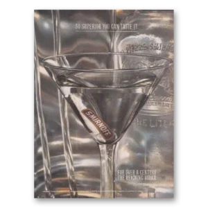 1989 Smirnoff Vodka Print Ad | So Superior