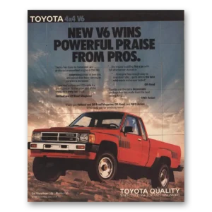 1989 Toyota 4x4 Print Ad | Wins Powerful Praise