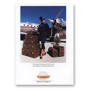 1989 Wings Diamond Collection Luggage Print Ad | Pioneering Air Travel