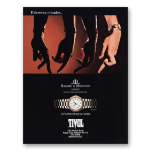 1990 Baume & Mercier Watches Print Ad | Followers Leader