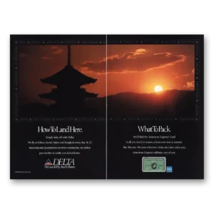 1990 Delta Air Lines Print Ad | How To Land Here