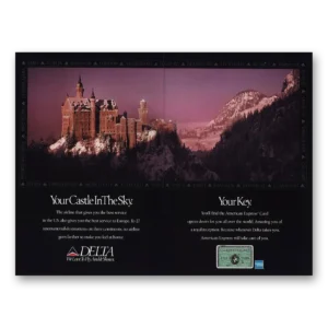 1990 Delta Air Lines Print Ad | Castle In The Sky