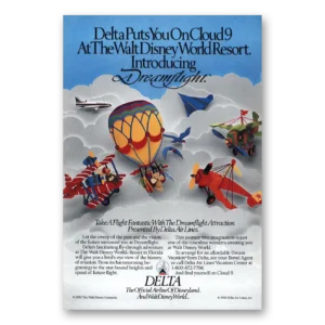 1990 Walt Disney World Print Ad | Dreamflight Disney World