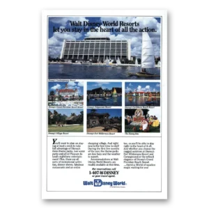 1990 Walt Disney World Print Ad | Resorts Contemporary Polynesian