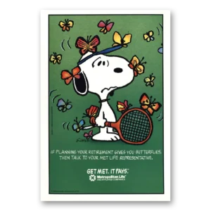 1988 Metropolitan Life Insurance Print Ad | Tennis