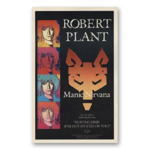 1990 Robert Plant Promo Print Ad | Manic Nirvana