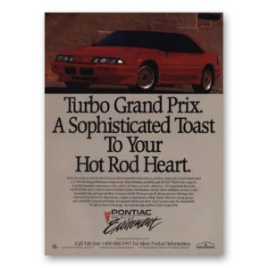 1990 Pontiac Grand Prix Print Ad | Sophisticated Toast