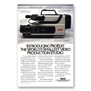1990 RCA Print Ad | Smallest Video Production Studio