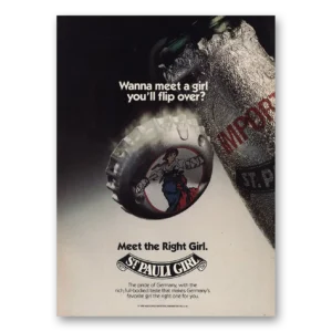 1990 St Pauli Girl Beer Print Ad | Flip Over