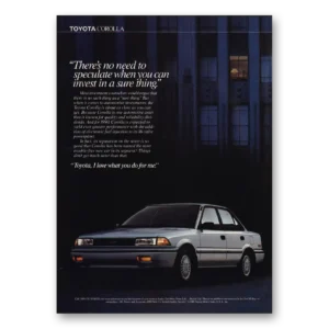 1990 Toyota Corolla Print Ad | Speculate