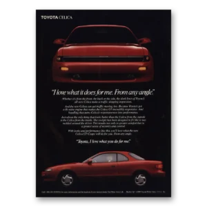 1990 Toyota Celica Print Ad | Does For Me