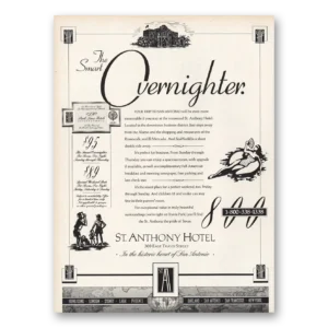 1991 St Anthony Hotel Print Ad | Overnighter
