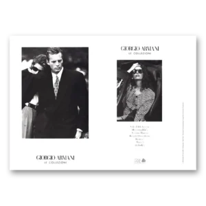 1991 Giorgio Armani Print Ad | Le Collezioni