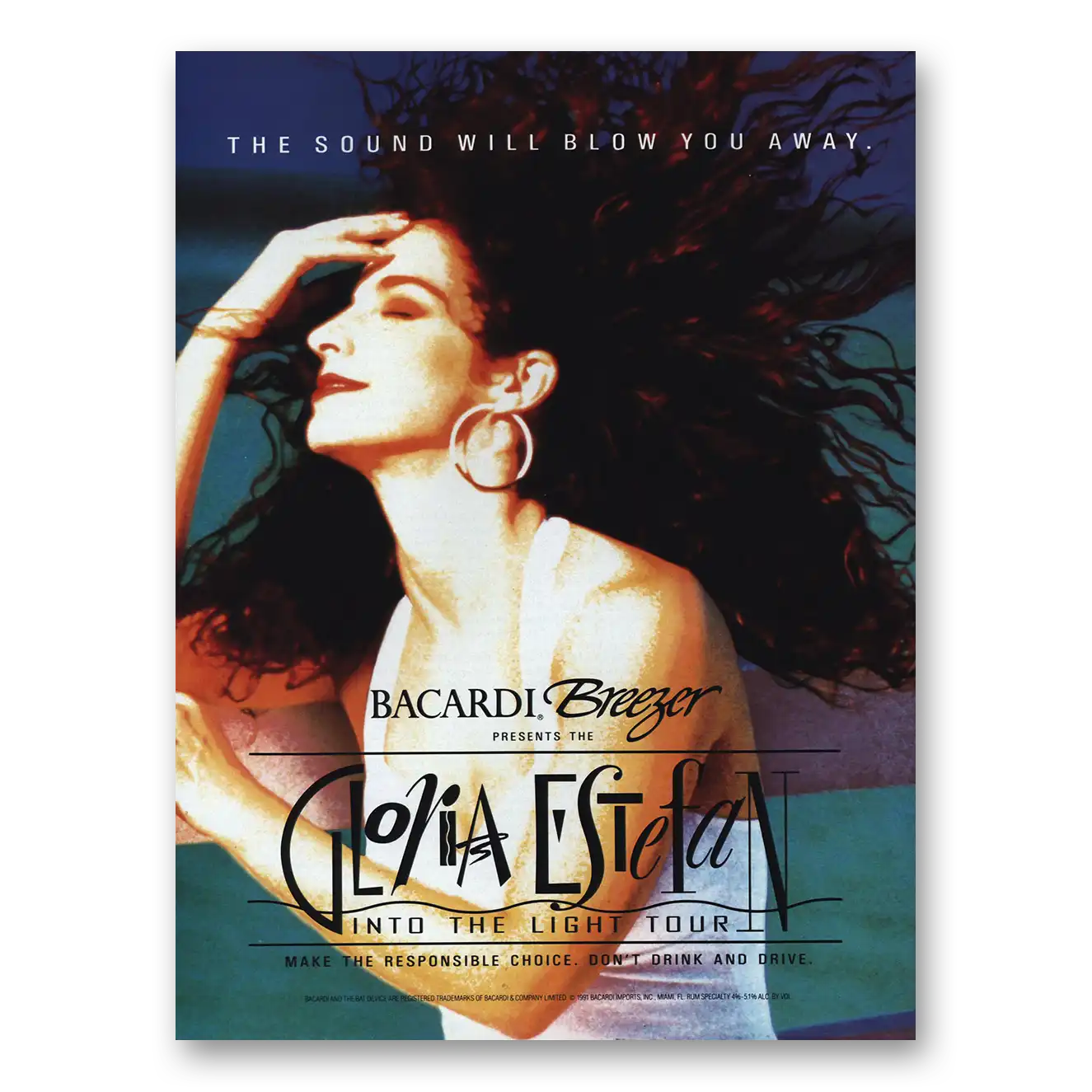 1991 Gloria Estefan Promo Print Ad | Into Light Tour