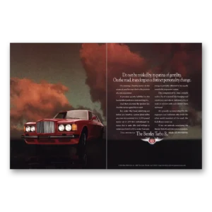 1991 Bentley Turbo R Print Ad | Patina Gentility