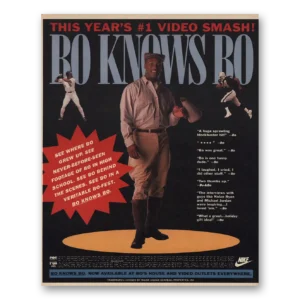 1991 Bo Knows Bo Promo Print Ad | Video Smash