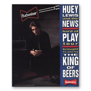 1991 Budweiser Beer Print Ad | Huey Lewis