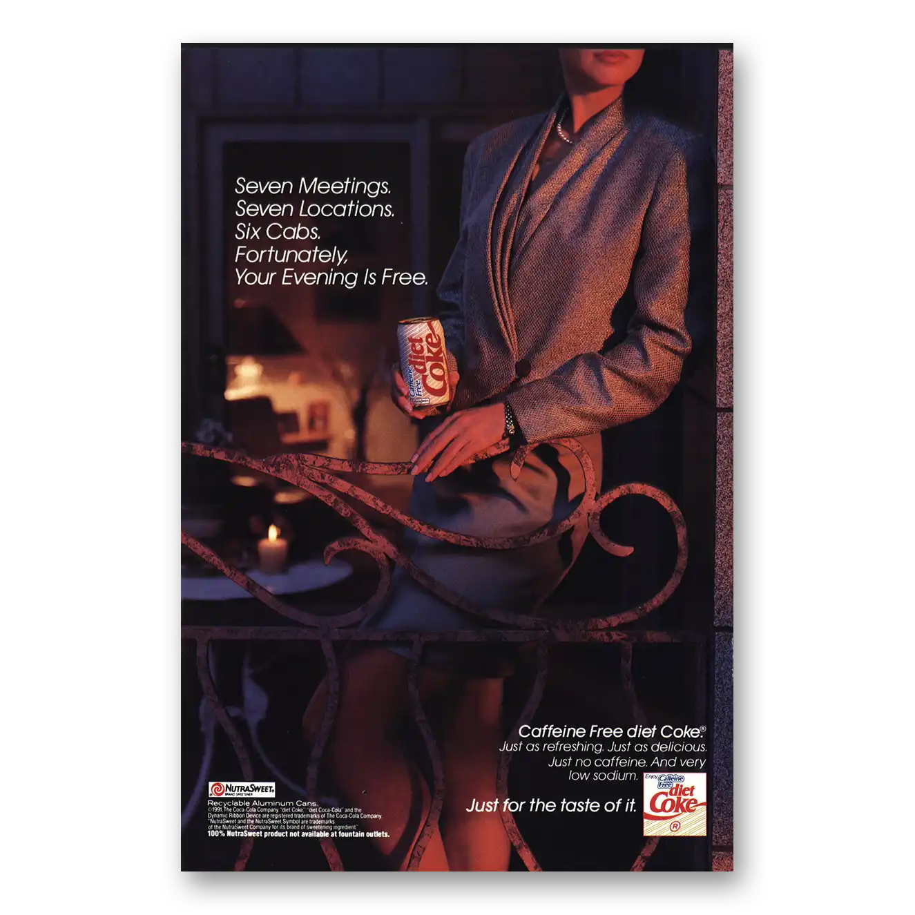 1991 Coca Cola Print Ad | Seven Meetings Seven Locations
