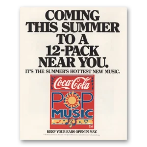 1991 Coca Cola Print Ad | Pop Music