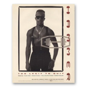 1991 MC Hammer Promo Print Ad | Too Legit