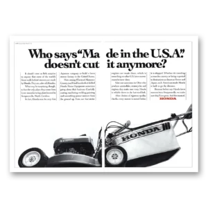 1991 Honda Equipment Print Ad | Lawn Mower Unknown