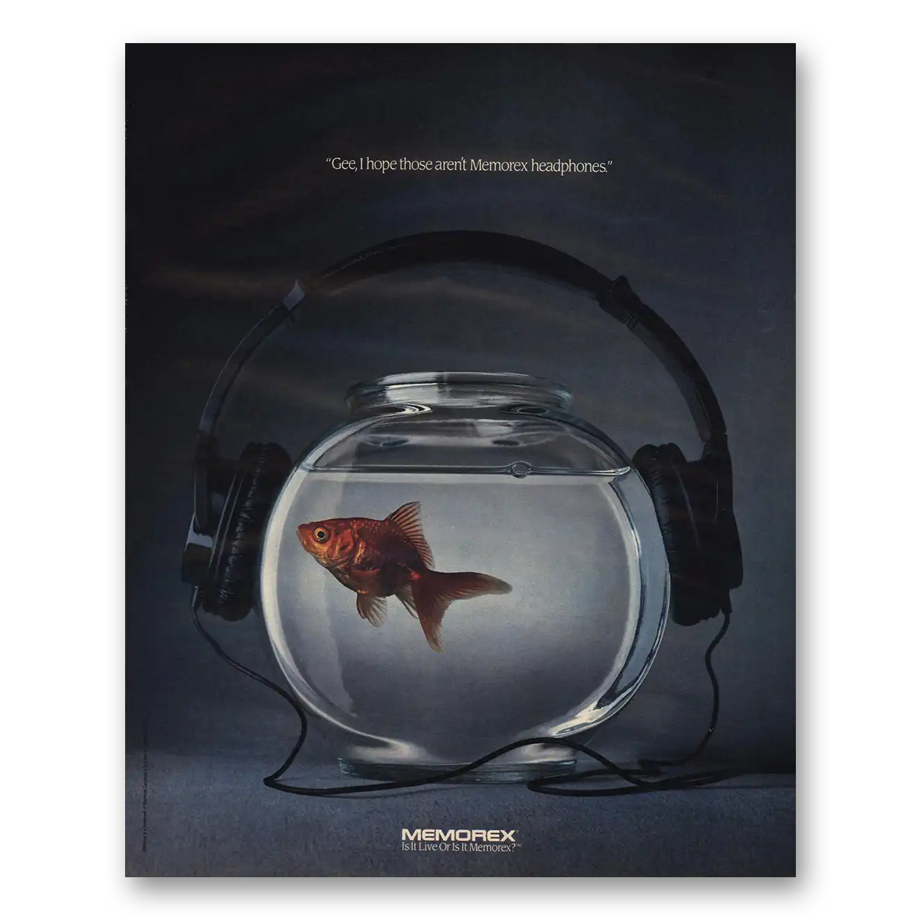 1991 Memorex Headphones Print Ad | Gee I Hope Those Arent