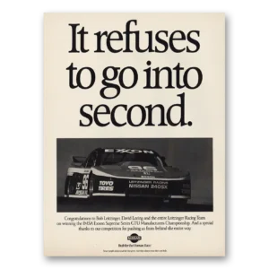 1991 Nissan Racing Print Ad | Leitzinger