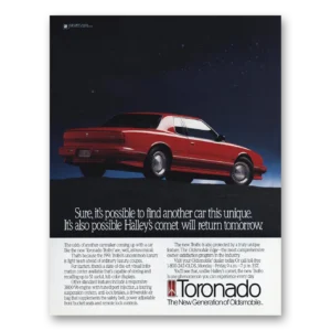 1991 Oldsmobile Toronado Print Ad | Halleys Comet