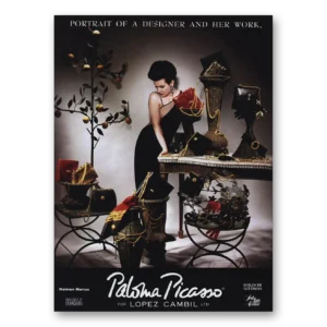 1991 Paloma Picasso Print Ad | Portrait Designer