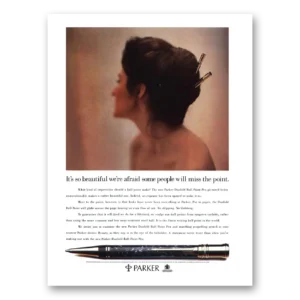 1991 Parker Duofold Pen Print Ad | Miss Point