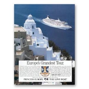 1991 Princess Cruises Print Ad | Grandest Tour