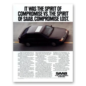 1991 Saab Print Ad | Spirit Compromise