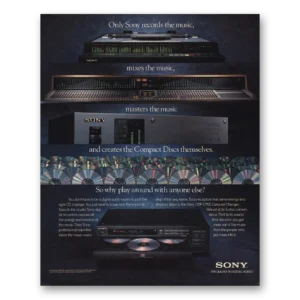 1991 Sony Compact Disc Player Print Ad | Records The Music