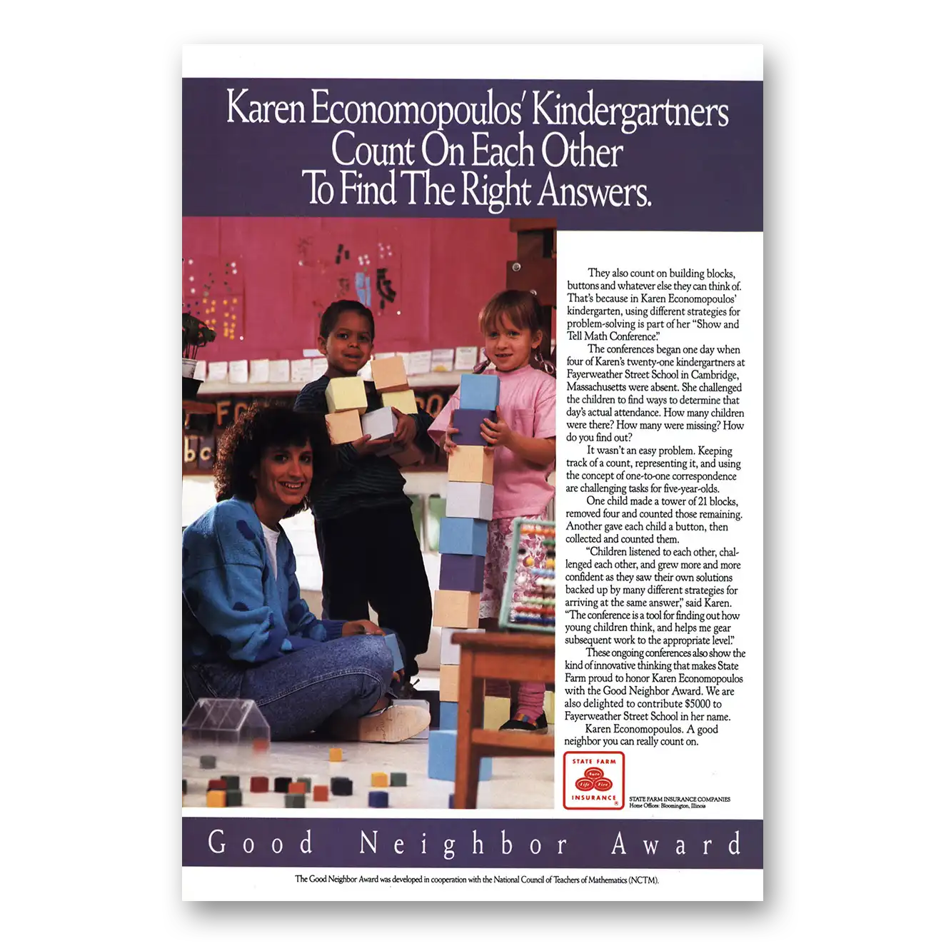 1991 State Farm Insurance Print Ad | Karen Economopoulos
