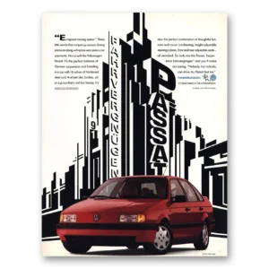 1991 Volkswagen Passat Print Ad | Fahrvergnugen