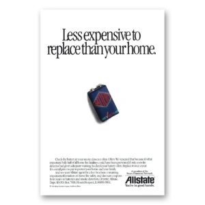 1992 Allstate Insurance Print Ad | Less Expensive