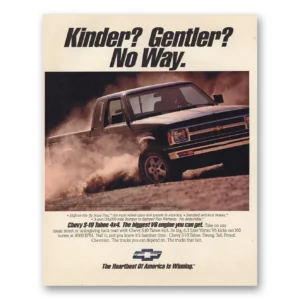 1991 Chevrolet Tahoe Print Ad | Kinder Gentler