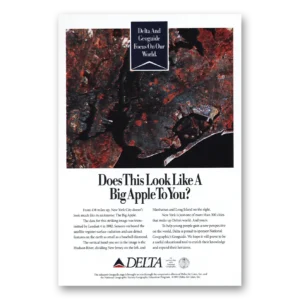 1992 Delta Air Lines Print Ad | Big Apple
