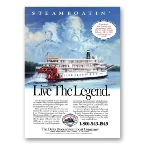 1992 Delta Queen Steamboat Print Ad | Live Legend