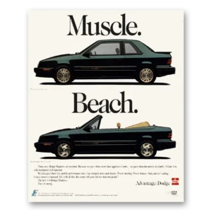 1992 Dodge Shadow Print Ad | Muscle Beach