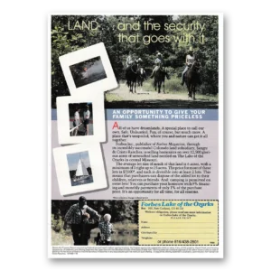 1992 Forbes Lake of the Ozarks Print Ad | Land Security