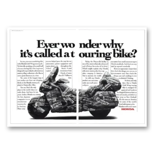 1991 Honda Motorcycle Print Ad | Gold Wing Motorcycle Why Its Calledtouring Bike
