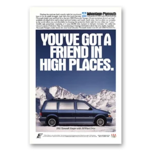 1992 Plymouth Voyager Print Ad | High Places