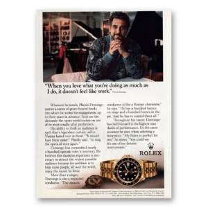 1992 Rolex Print Ad | Placido Domingo