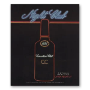 1993 Canadian Club Print Ad | Night Club