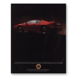 1993 Lotus Cars Print Ad | Esprit Aside